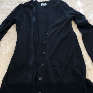 Old navy black cardigan with buttons and pockets